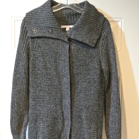 WOMENS LARGE GRAY OLD NAVY SNAP CLOSURE SWEATER/CARDIGAN - Picture 1 of 4